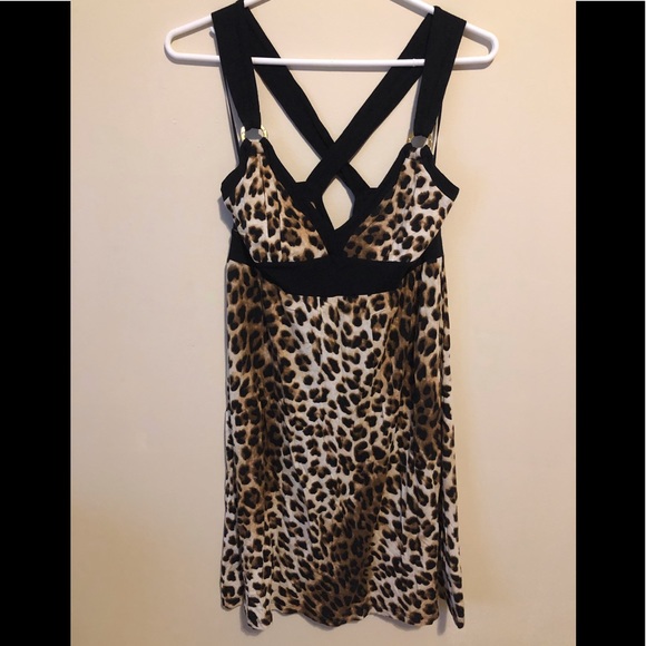 Guess Leopard Print Dress Size Large - Picture 3 of 6